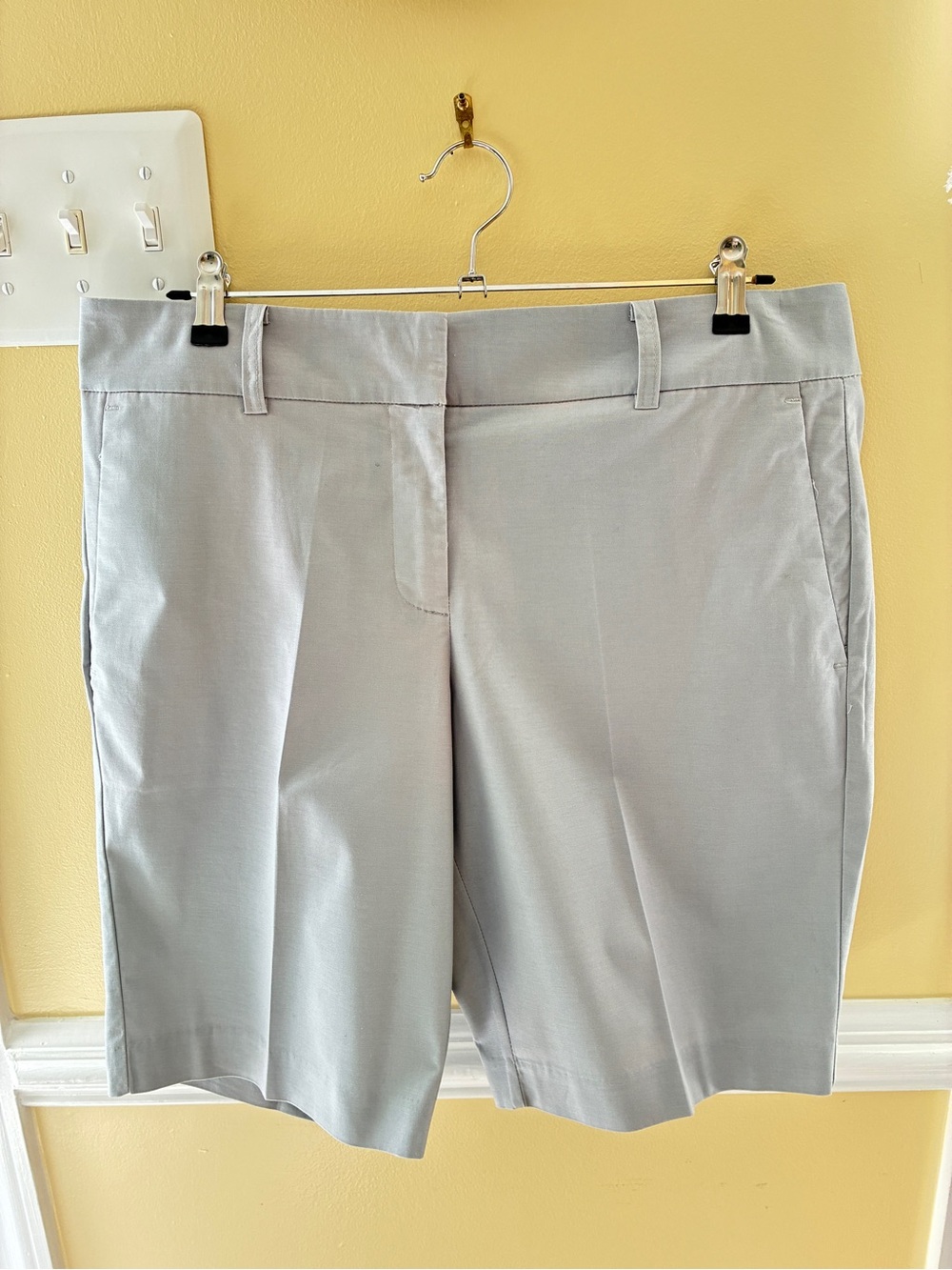 Ann Taylor factory Light Gray Bermuda Shorts - Classic Tailored Style